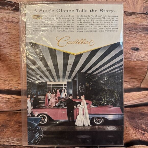 1957 Cadillac "A Single Glance Tells The Story" Vintage Print Ad Beverly Hills - Picture 1 of 5